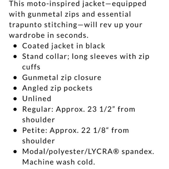 White House Black Market Coated Denim Moto Jacket - Picture 4 of 12